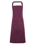 Premier Workwear Farbenfrohe Twill-Schürze mit Tasche – Aubergine (ca. Pantone 5115C)
