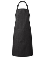 Premier Workwear Farbenfrohe Twill-Schürze mit Tasche, Hot Pink (ca. Pantone 214C) 72 x 86 cm, PW154 – Black Denim (ca. Pantone 532C)