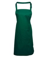 Premier Workwear Farbenfrohe Twill-Schürze mit Tasche, Hot Pink (ca. Pantone 214C) 72 x 86 cm, PW154 – Bottle Green (ca. Pantone 560C)