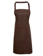 Premier Workwear Farbenfrohe Twill-Schürze mit Tasche, Hot Pink (ca. Pantone 214C) 72 x 86 cm, PW154 – Brown (ca. Pantone 476C)