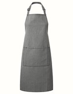 Premier Workwear Farbenfrohe Twill-Schürze mit Tasche, Hot Pink (ca. Pantone 214C) 72 x 86 cm, PW154 – Grey Denim (ca. Pantone Cool Gray 10C)