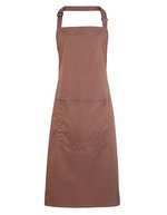 Premier Workwear Farbenfrohe Twill-Schürze mit Tasche, Hot Pink (ca. Pantone 214C) 72 x 86 cm, PW154 – Mocha (ca. Pantone 7505C)