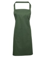 Premier Workwear Farbenfrohe Twill-Schürze mit Tasche, Hot Pink (ca. Pantone 214C) 72 x 86 cm, PW154 – Moss Green (ca. Pantone 2410C)