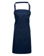 Premier Workwear Farbenfrohe Twill-Schürze mit Tasche, Hot Pink (ca. Pantone 214C) 72 x 86 cm, PW154 – Navy (ca. Pantone 2766C)