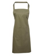 Premier Workwear Farbenfrohe Twill-Schürze mit Tasche, Hot Pink (ca. Pantone 214C) 72 x 86 cm, PW154 – Olive (ca. Pantone 378C)