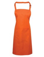 Premier Workwear Farbenfrohe Twill-Schürze mit Tasche, Hot Pink (ca. Pantone 214C) 72 x 86 cm, PW154 – Orange (ca. Pantone 1655C)