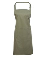 Premier Workwear Farbenfrohe Twill-Schürze mit Tasche, Hot Pink (ca. Pantone 214C) 72 x 86 cm, PW154 – Sage (ca. Pantone 5497C)