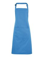 Premier Workwear Farbenfrohe Twill-Schürze mit Tasche, Hot Pink (ca. Pantone 214C) 72 x 86 cm, PW154 – Sapphire (ca. Pantone 300C)