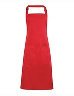 Premier Workwear Farbenfrohe Twill-Schürze mit Tasche, Hot Pink (ca. Pantone 214C) 72 x 86 cm, PW154 – Strawberry Red (ca. Pantone 186C)