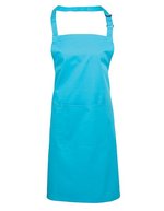 Premier Workwear Farbenfrohe Twill-Schürze mit Tasche, Hot Pink (ca. Pantone 214C) 72 x 86 cm, PW154 – Turquoise (ca. Pantone 312C)