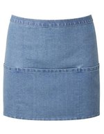 Premier Workwear 3-Taschen Schürze aus Baumwolle/Polyester, Black (ca. Pantone Black C) 60 x 33 cm, PW155 – Blue Denim (ca. Pantone 2166C)