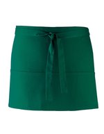 Premier Workwear 3-Taschen Schürze aus Baumwolle/Polyester, Black (ca. Pantone Black C) 60 x 33 cm, PW155 – Bottle Green (ca. Pantone 560C)
