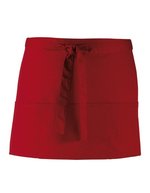 Premier Workwear 3-Taschen Schürze aus Baumwolle/Polyester, Black (ca. Pantone Black C) 60 x 33 cm, PW155 – Burgundy (ca. Pantone 216C)