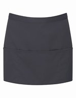 Premier Workwear 3-Taschen Schürze aus Baumwolle/Polyester, Black (ca. Pantone Black C) 60 x 33 cm, PW155 – Charcoal (ca. Pantone 7540C)