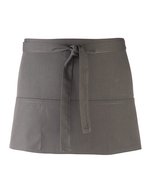 Premier Workwear 3-Taschen Schürze aus Baumwolle/Polyester, Black (ca. Pantone Black C) 60 x 33 cm, PW155 – Dark Grey (ca. Pantone 431C)