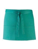 Premier Workwear 3-Taschen Schürze aus Baumwolle/Polyester, Black (ca. Pantone Black C) 60 x 33 cm, PW155 – Emerald (ca. Pantone 341C)