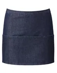 Premier Workwear 3-Taschen Schürze aus Baumwolle/Polyester, Burgundy (ca. Pantone 216C) 60 x 33 cm, PW155 – Indigo Denim