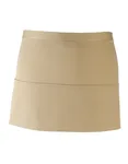 Premier Workwear 3-Taschen Schürze aus Baumwolle/Polyester, Burgundy (ca. Pantone 216C) 60 x 33 cm, PW155 – Khaki (ca. Pantone 7503C)