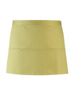 Premier Workwear 3-Taschen Schürze aus Baumwolle/Polyester, Black (ca. Pantone Black C) 60 x 33 cm, PW155 – Lime (ca. Pantone 382C)