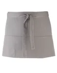 Premier Workwear 3-Taschen Schürze aus Baumwolle/Polyester, Burgundy (ca. Pantone 216C) 60 x 33 cm, PW155 – Pale Grey (Silver) (ca. Pantone 428C)