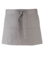 Premier Workwear 3-Taschen Schürze aus Baumwolle/Polyester, Black (ca. Pantone Black C) 60 x 33 cm, PW155 – Pale Grey (Silver) (ca. Pantone 428C)