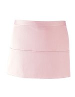 Premier Workwear 3-Taschen Schürze aus Baumwolle/Polyester, Black (ca. Pantone Black C) 60 x 33 cm, PW155 – Pink (ca. Pantone 1895C)