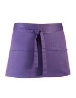 Premier Workwear 3-Taschen Schürze aus Baumwolle/Polyester, Black (ca. Pantone Black C) 60 x 33 cm, PW155 – Purple (ca. Pantone 269C)