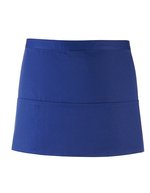 Premier Workwear 3-Taschen Schürze aus Baumwolle/Polyester, Black (ca. Pantone Black C) 60 x 33 cm, PW155 – Royal (ca. Pantone 286C)