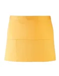 Premier Workwear 3-Taschen Schürze aus Baumwolle/Polyester, Burgundy (ca. Pantone 216C) 60 x 33 cm, PW155 – Sunflower (ca. Pantone 136C)