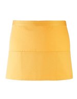 Premier Workwear 3-Taschen Schürze aus Baumwolle/Polyester, Black (ca. Pantone Black C) 60 x 33 cm, PW155 – Sunflower (ca. Pantone 136C)