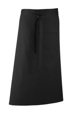 Premier Workwear Farbenfrohe Twill-Schürze mit Fronttasche, Black (ca. Pantone Black C) 90 x 80 cm, PW158 – Bild 3