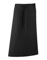 Premier Workwear Farbenfrohe Twill-Schürze mit Fronttasche, Black (ca. Pantone Black C) 90 x 80 cm, PW158 – Black (ca. Pantone Black C)