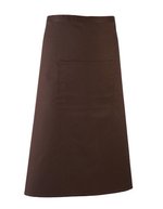 Premier Workwear Farbenfrohe Twill-Schürze mit Fronttasche, Black (ca. Pantone Black C) 90 x 80 cm, PW158 – Brown (ca. Pantone 476C)