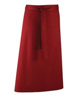 Premier Workwear Farbenfrohe Twill-Schürze mit Fronttasche, Black (ca. Pantone Black C) 90 x 80 cm, PW158 – Burgundy (ca. Pantone 216C)