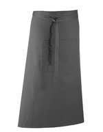 Premier Workwear Farbenfrohe Twill-Schürze mit Fronttasche, Black (ca. Pantone Black C) 90 x 80 cm, PW158 – Dark Grey (ca. Pantone 431C)