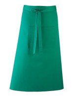 Premier Workwear Farbenfrohe Twill-Schürze mit Fronttasche, Black (ca. Pantone Black C) 90 x 80 cm, PW158 – Emerald (ca. Pantone 341C)