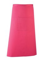 Premier Workwear Farbenfrohe Twill-Schürze mit Fronttasche, Black (ca. Pantone Black C) 90 x 80 cm, PW158 – Hot Pink (ca. Pantone 214C)
