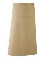 Premier Workwear Farbenfrohe Twill-Schürze mit Fronttasche, Black (ca. Pantone Black C) 90 x 80 cm, PW158 – Khaki (ca. Pantone 7503C)