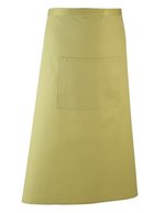 Premier Workwear Farbenfrohe Twill-Schürze mit Fronttasche, Black (ca. Pantone Black C) 90 x 80 cm, PW158 – Lime (ca. Pantone 382C)