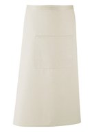 Premier Workwear Farbenfrohe Twill-Schürze mit Fronttasche, Black (ca. Pantone Black C) 90 x 80 cm, PW158 – Natural (ca. Pantone 1205C)
