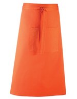 Premier Workwear Farbenfrohe Twill-Schürze mit Fronttasche, Black (ca. Pantone Black C) 90 x 80 cm, PW158 – Orange (ca. Pantone 1655C)
