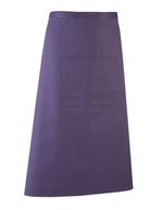 Premier Workwear Farbenfrohe Twill-Schürze mit Fronttasche, Black (ca. Pantone Black C) 90 x 80 cm, PW158 – Purple (ca. Pantone 269C)