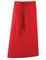 Premier Workwear Farbenfrohe Twill-Schürze mit Fronttasche, Black (ca. Pantone Black C) 90 x 80 cm, PW158 – Red (ca. Pantone 200C)