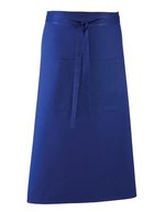Premier Workwear Farbenfrohe Twill-Schürze mit Fronttasche, Black (ca. Pantone Black C) 90 x 80 cm, PW158 – Royal (ca. Pantone 286C)