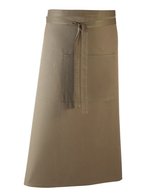 Premier Workwear Farbenfrohe Twill-Schürze mit Fronttasche, Black (ca. Pantone Black C) 90 x 80 cm, PW158 – Sage (ca. Pantone 5497C)