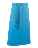 Premier Workwear Farbenfrohe Twill-Schürze mit Fronttasche, Black (ca. Pantone Black C) 90 x 80 cm, PW158 – Turquoise (ca. Pantone 312C)
