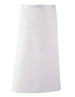 Premier Workwear Farbenfrohe Twill-Schürze mit Fronttasche, Black (ca. Pantone Black C) 90 x 80 cm, PW158 – White