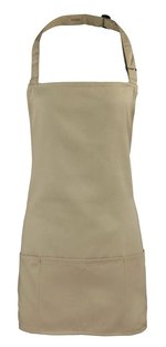 Premier Workwear 2-in-1 Latz- und Hüftschürze Baumwolle, Black (ca. Pantone Black C) 60 x 62 cm, PW159 – Bild 3