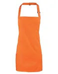 Premier Workwear 2-in-1 Latz- und Hüftschürze Baumwolle, Royal (ca. Pantone 7687C) 60 x 62 cm, PW159 – Orange (ca. Pantone 172C)