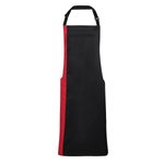 Premier Workwear Kontrast-Latzschürze mit verstellbarem Umhängeband, Black/Dark Grey (ca. Pantone 431C) 72 x 86 cm, PW162 – Bild 3